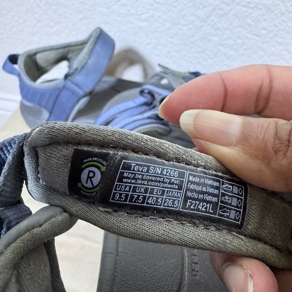 Teva Women's Tirra Sandals Bering Sea Navy Adjustable Hook and Loop Strap 9.5 - Picture 5 of 7